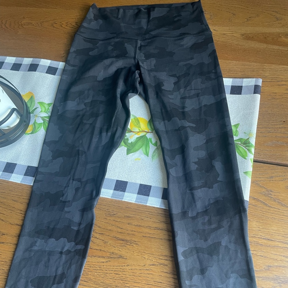 Lululemon Align High Rise 25in Deep Coal Camo